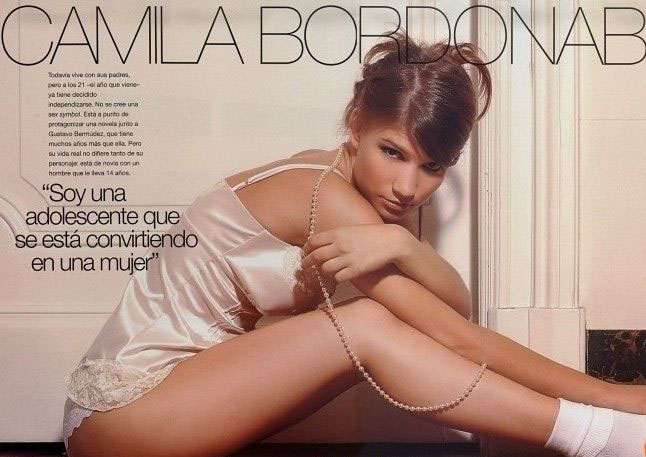 Camila Bordonaba nahá. Foto - 1