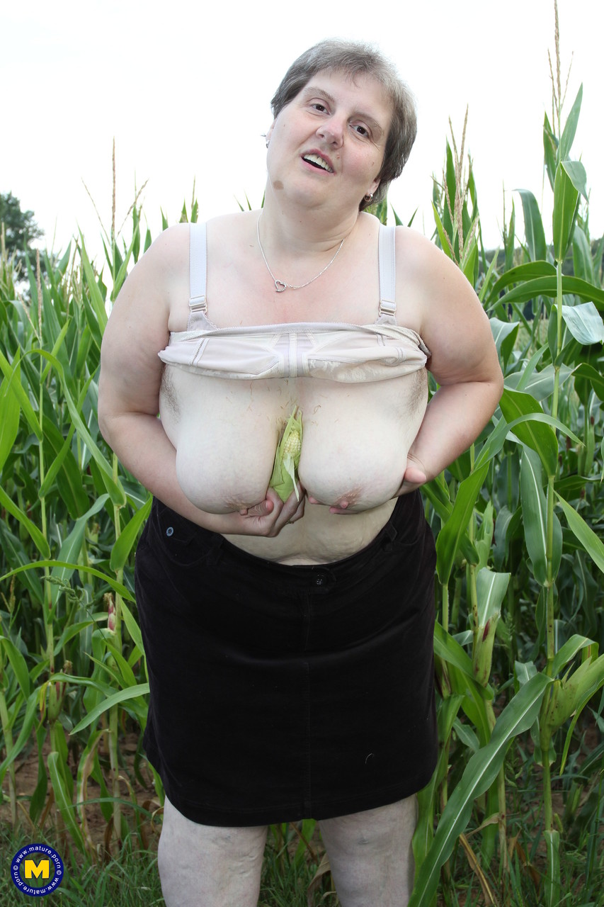 Ожиревшая бабка в кукурузном поле. Фото - 2